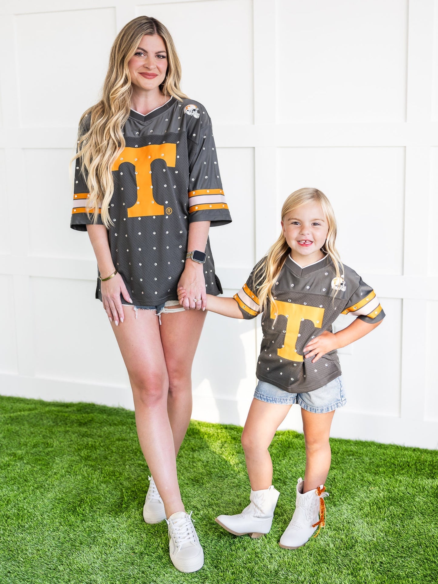 Youth Tennessee Volunteers Kick-Off Time Rhinestone Top