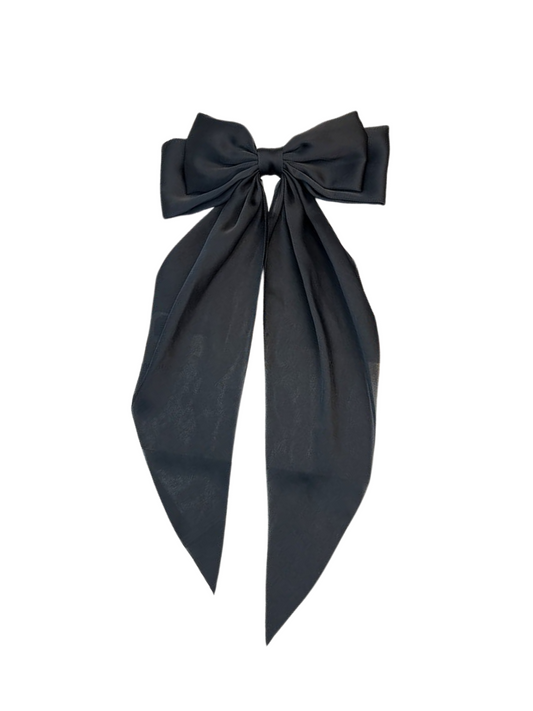 Large Satin Bow Hair Clip