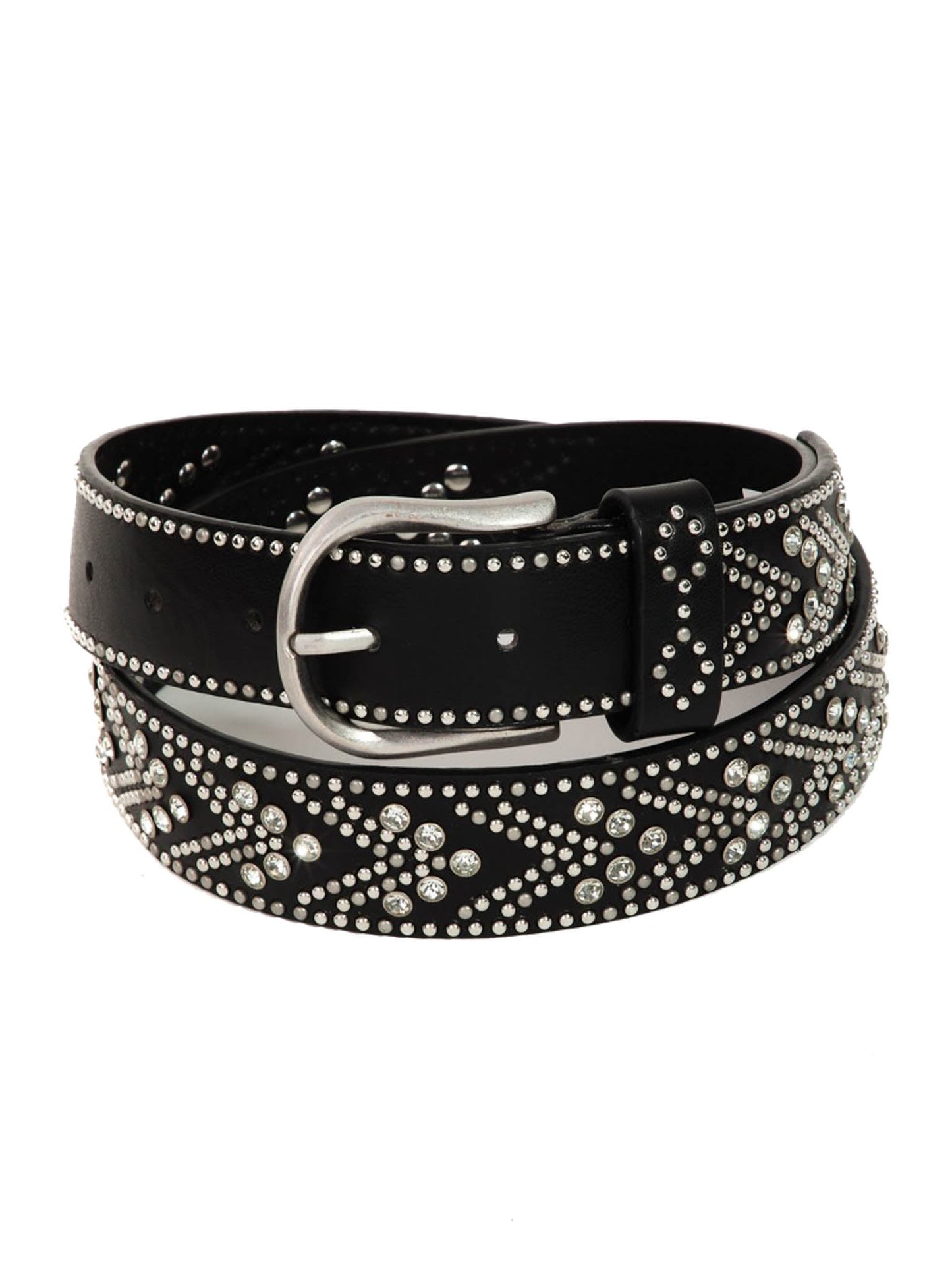 Rhinestone Metallic Studded Belt