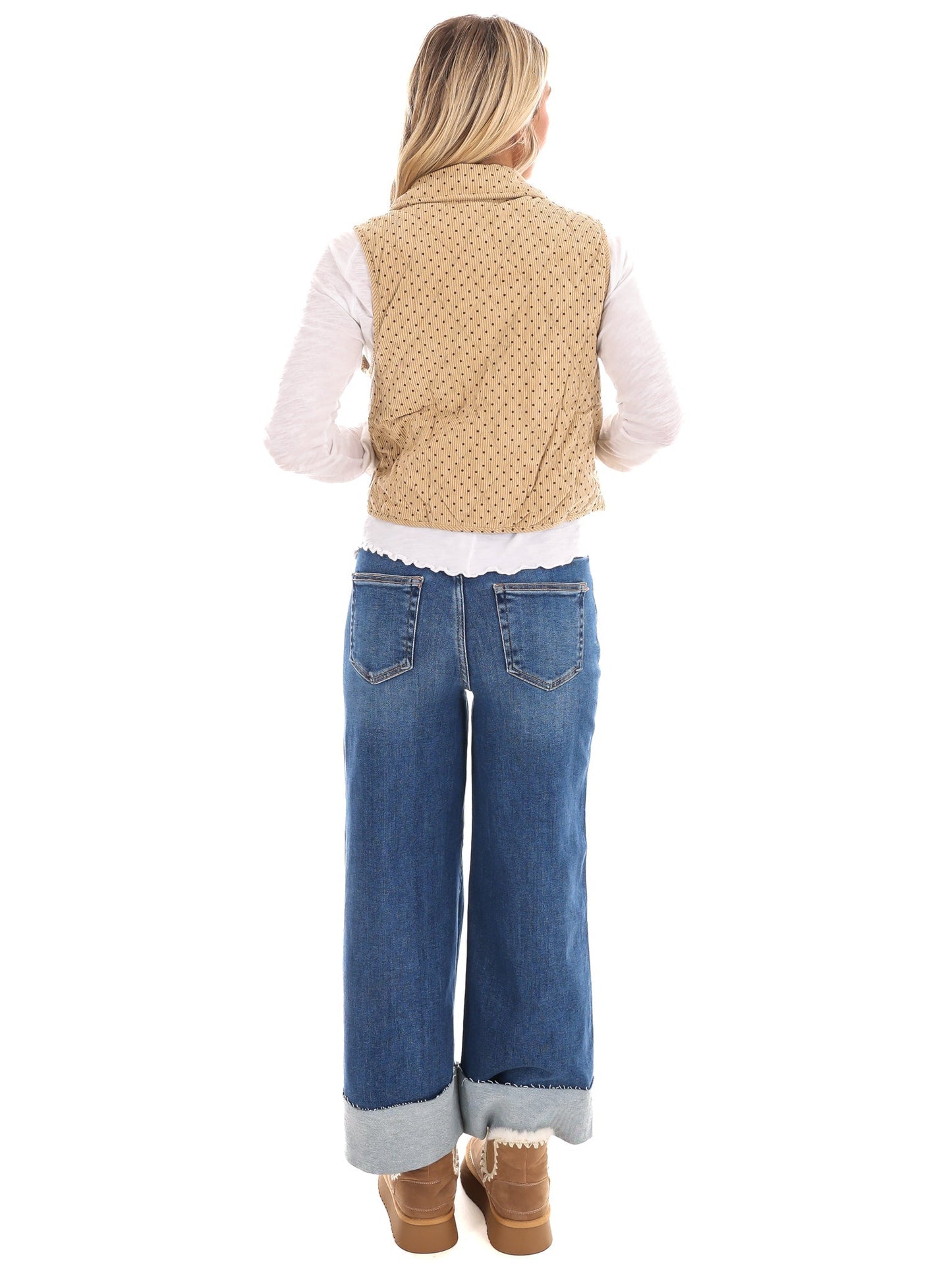 Quilted Charm Corduroy Vest