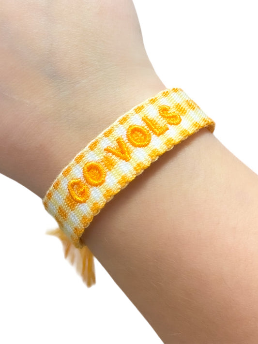 Go Vols Woven Canvas Bracelet