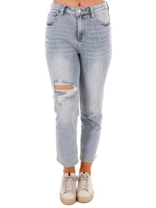 You Send Me High Waist Straight Jeans