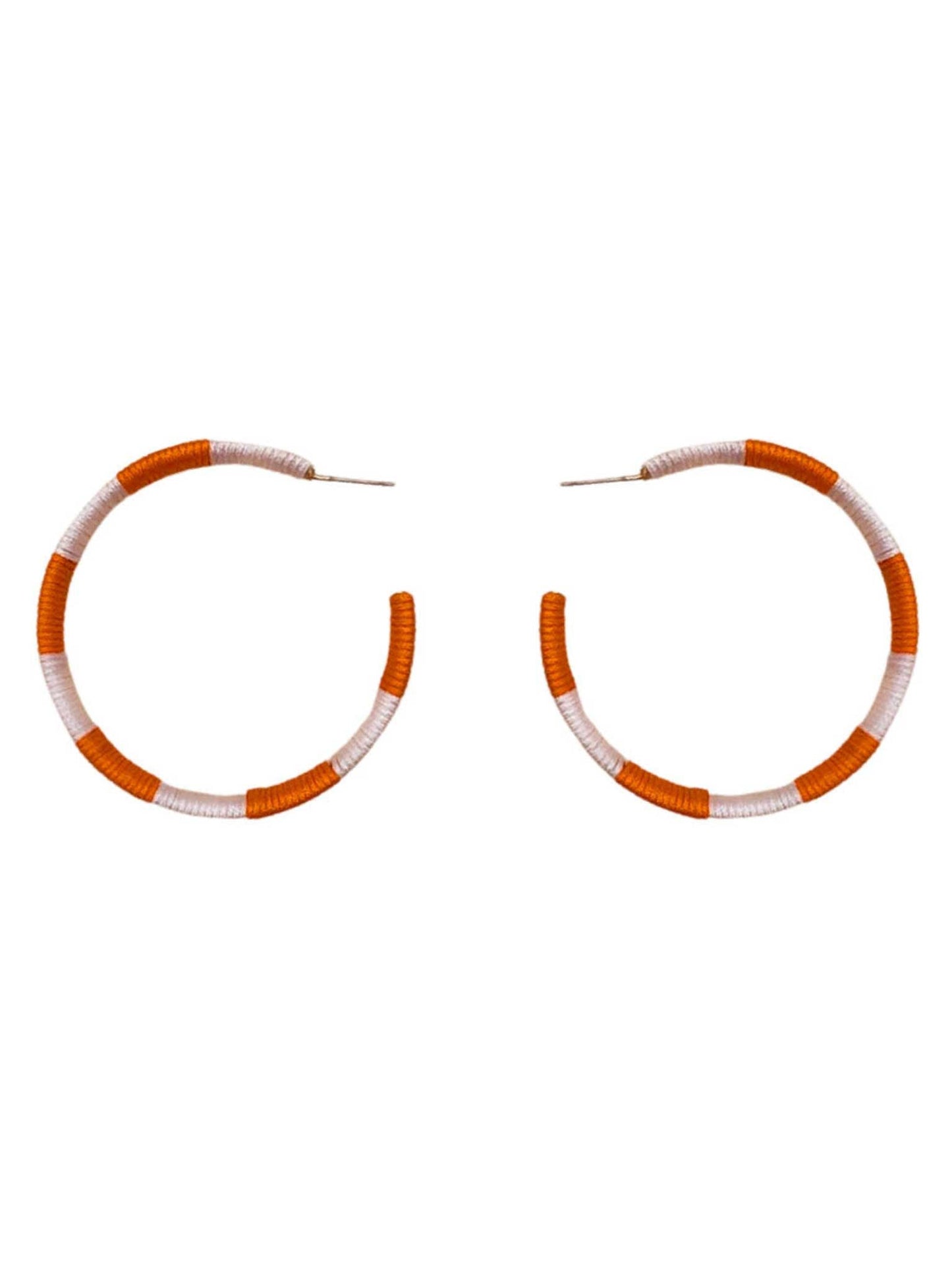 Wrapped Cord Hoops
