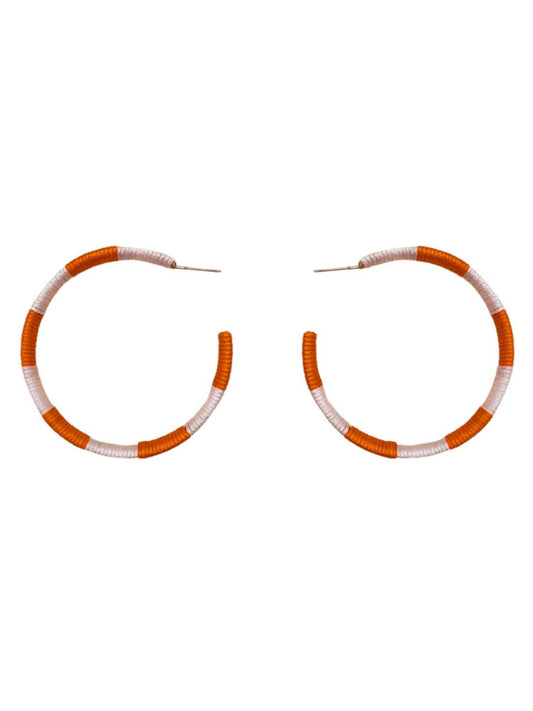 Wrapped Cord Hoops